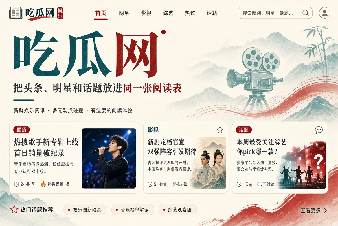 吃瓜网娱乐头条与热门话题封面